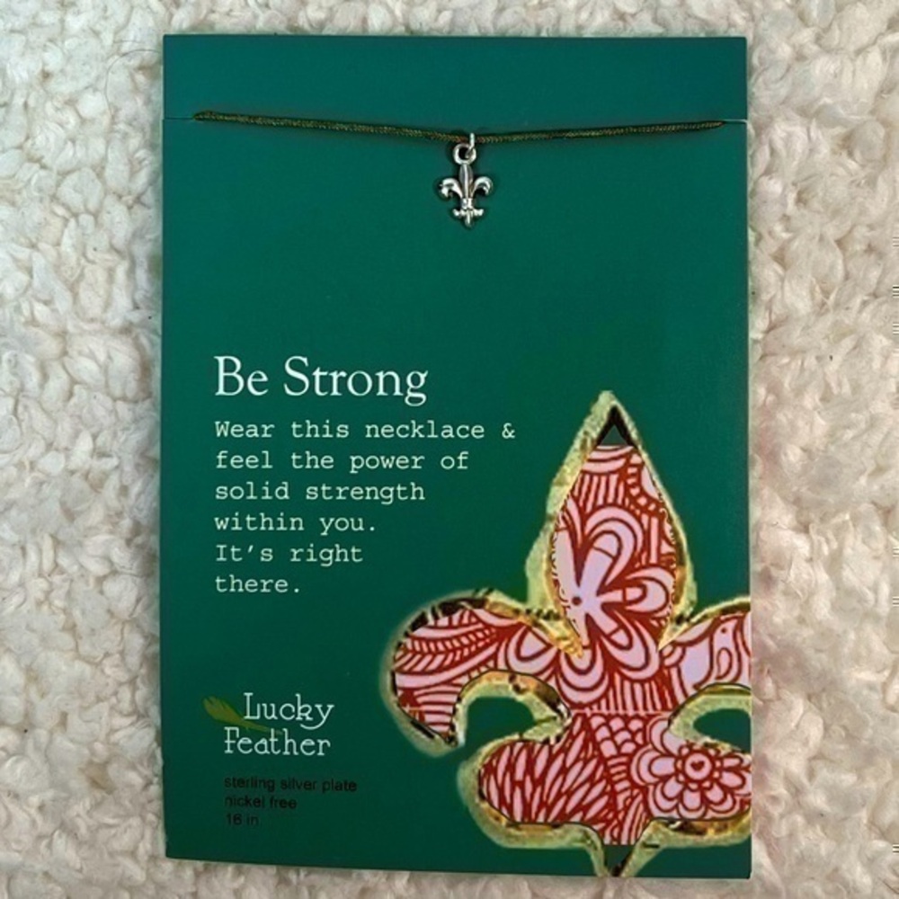 Lucky Feather “Be Strong” Giving Necklace